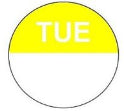 Tuesday (Yellow) Colour Coded Food Label 1000 x 19mm - The Chef Store UK