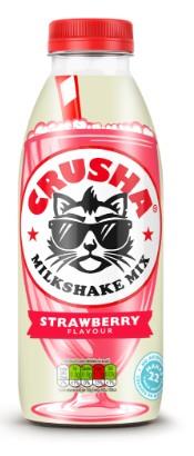 Crusha Strawberry Milkshake Syrup 1ltr Pack of 1 or 12