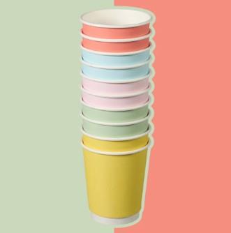 Edenware Mixed Pastel Colour Double Wall Coffee Cup 500 x 12oz