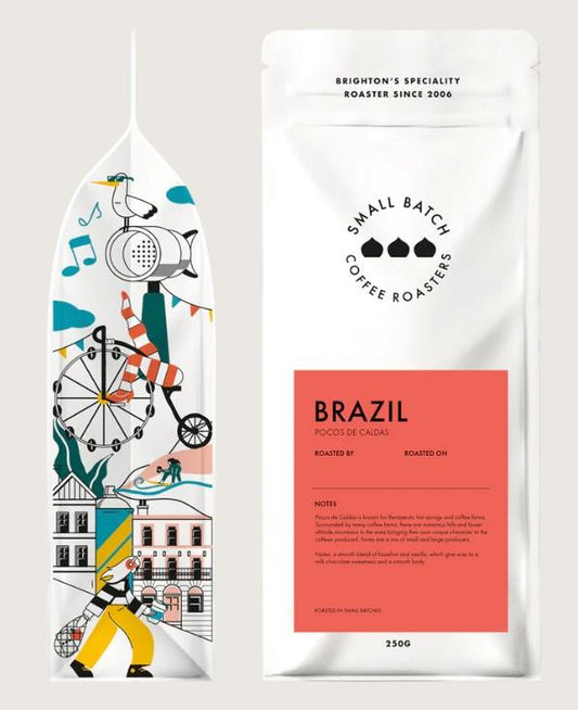 Small Batch Coffee Whole Brazilian Coffee Beans 1kg - The Chef Store UK