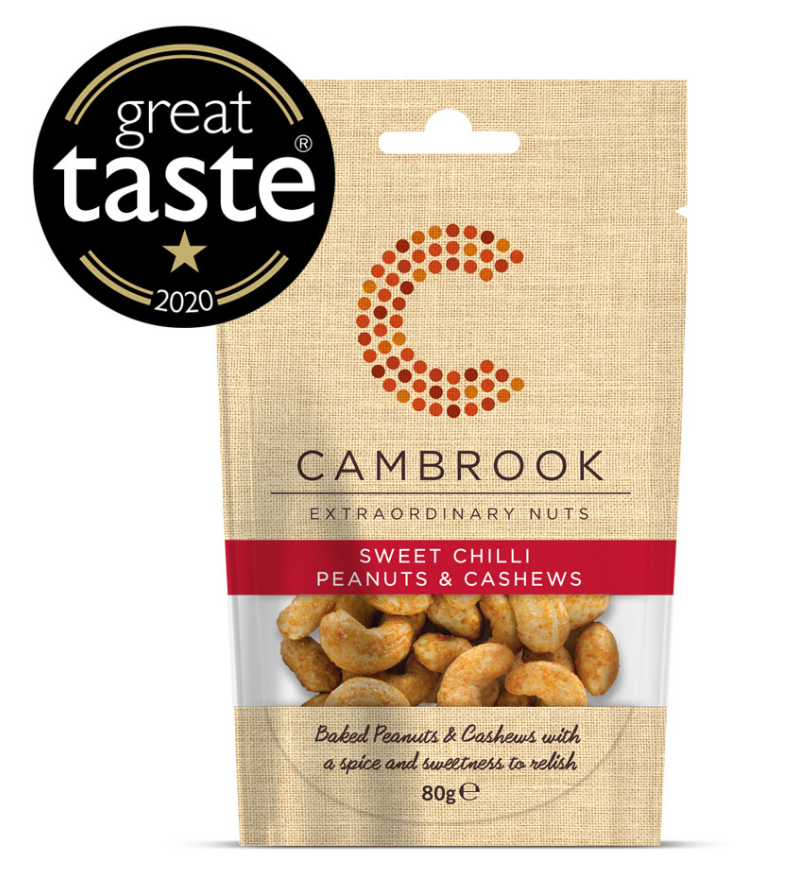 Cambrook Sweet Chilli Peanuts & Cashews 12 x 80g