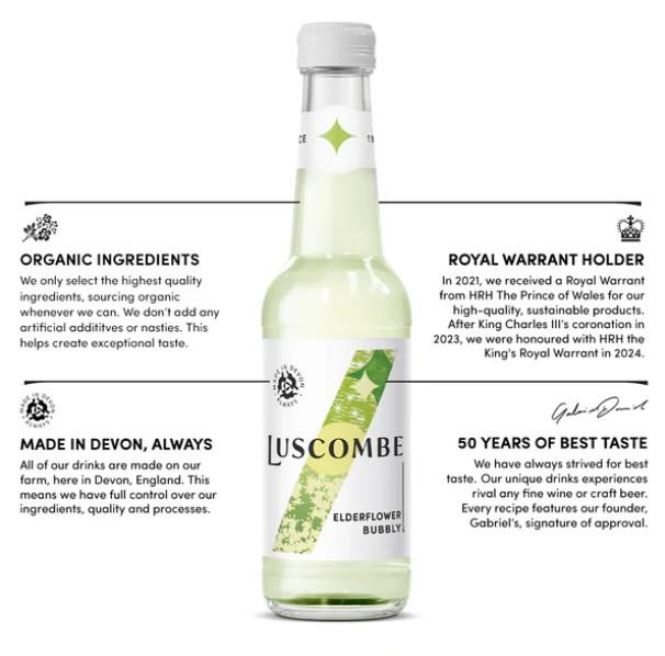 Luscombe Elderflower Bubbly 12 x 270ml