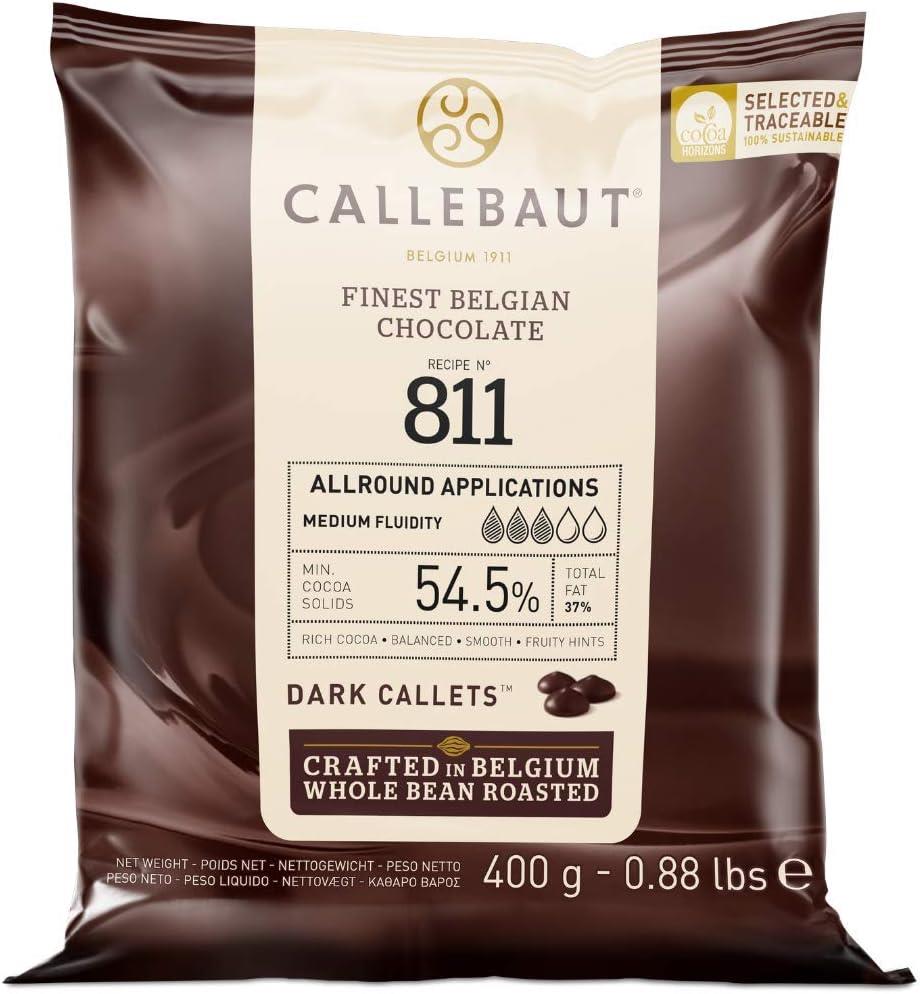 Callebaut RETAIL 811 Plain Chocolate Callets 400gm - The Chef Store UK