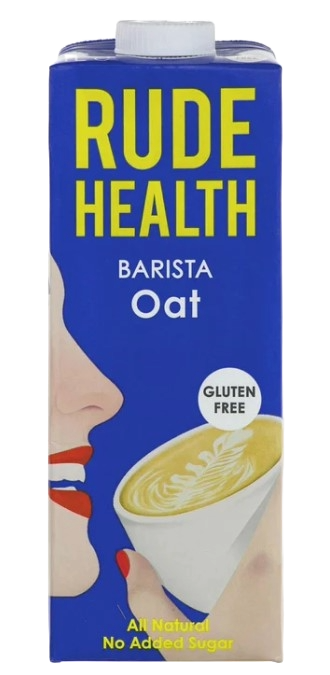 Rude Health Gluten Free Oat Barista Drink 1ltr Pack of 1 or 6 Cartons Dairy Alternative Vegan