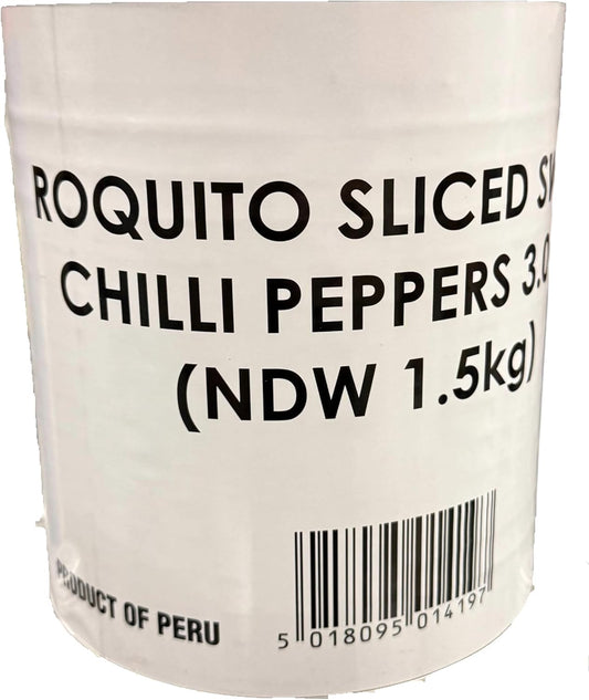 Roquito Sliced Sweet Chilli Peppers 3kg Tin - The Chef Store UK