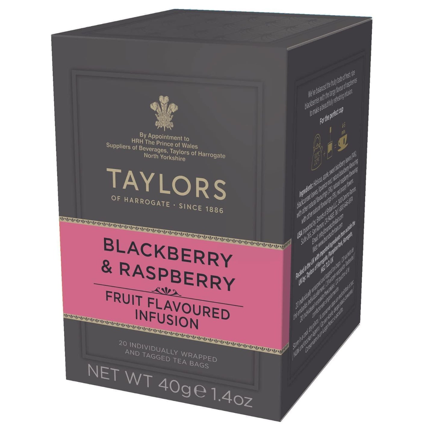 Taylors of Harrogate Blackberry & Raspberry Tea 1 x 20 Bags - The Chef Store UK