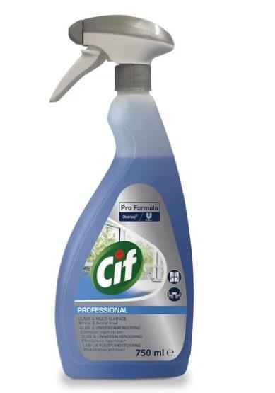 Cif Pro Formula Glass & Multi Surface Cleaner 750ml Pack of 1, 3 or 6