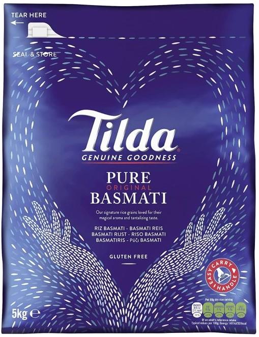 Tilda Pure Basmati Rice Blue Bag 5kg - The Chef Store UK