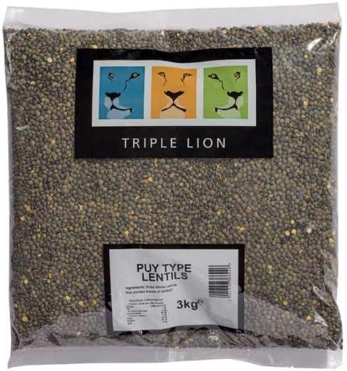 Triple Lion Puy Type Dark Speckled Lentils 3kg - The Chef Store UK