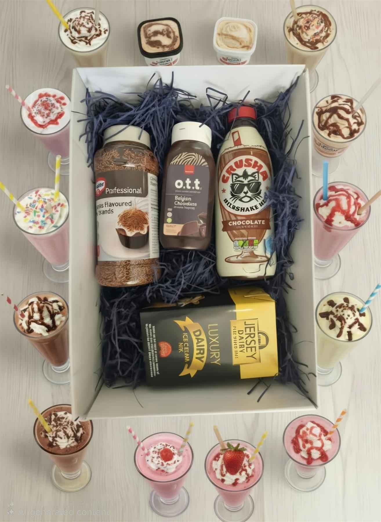 Milkshake Kit Gift Box Chocolate Dessert Set Ice Cream Mix