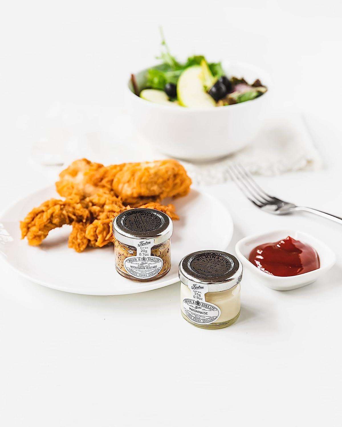 Tiptree Wholegrain Mustard Portions 72 x 28g Glass Jars Individual Portions