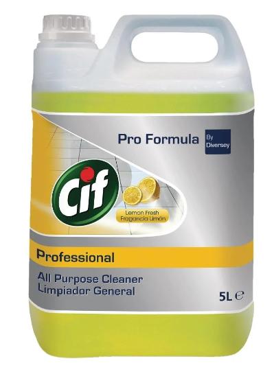 Cif Pro Formula Lemon All Purpose Cleaner 5ltr Pack of 1 or 2