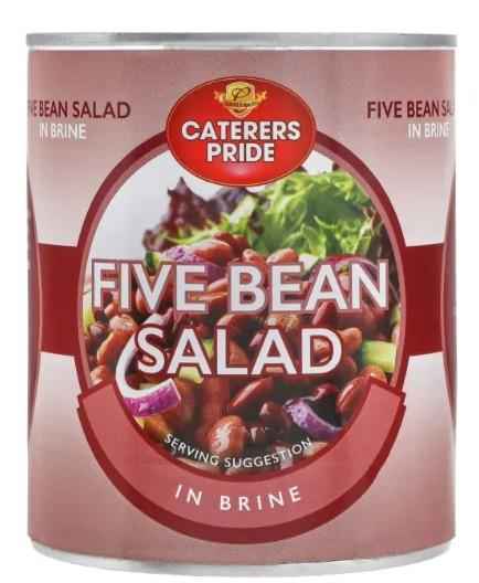 Caterers Pride Five Bean Salad 800g Tin Pack of 1 or 6 Tins