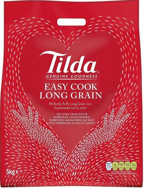 Tilda Easy Cook Long Grain Rice Red Bag 5kg - The Chef Store UK