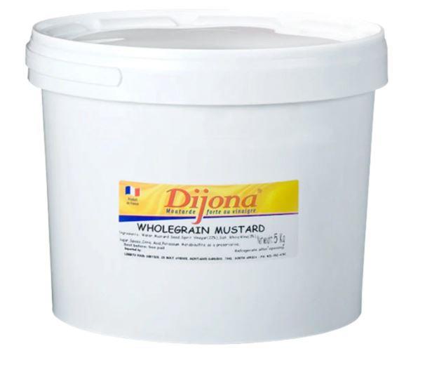 Dijona Wholegrain Mustard 5kg (White Tub) - The Chef Store UK