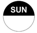 Sunday (Black) Colour Coded Food Label 1000 x 19mm - The Chef Store UK