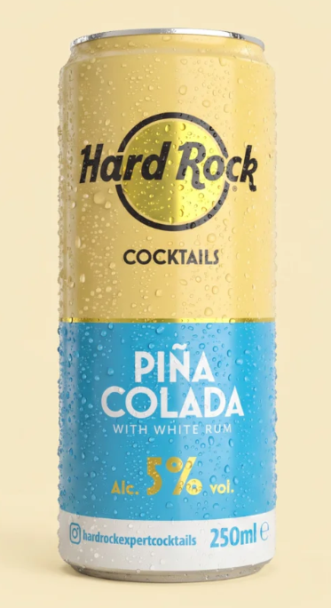 Hard Rock Ready To Drink Pina Colada Cocktail Cans 12 x 250ml
