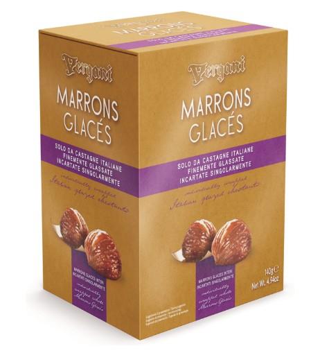 Vergani Marrons Glaces Gift Box 140g Candied Chestnuts