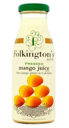 Folkington's Mango Juice 12 x 250ml Glass Bottles - The Chef Store UK