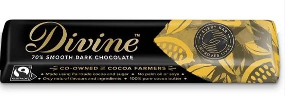 Divine 70% Dark Chocolate Bar 30 x 35g - The Chef Store UK