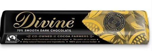 Divine 70% Dark Chocolate Bar 30 x 35g - The Chef Store UK