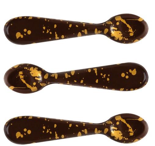 Leman Chocolate Golden Spot Spoons 1 x 40 - The Chef Store UK