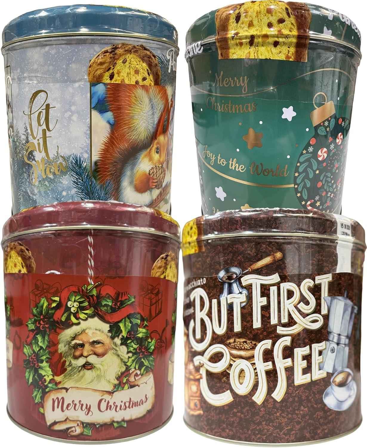 GranDuCale Panettone 1kg Tin Various Christmas Designs