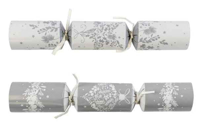 Silver & White Bauble Crackers 100 x 10inch XTOMCCC5A018