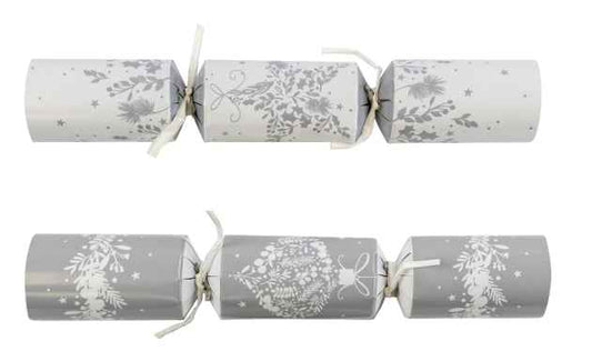 Silver & White Bauble Crackers 100 x 10inch XTOMCCC5A018