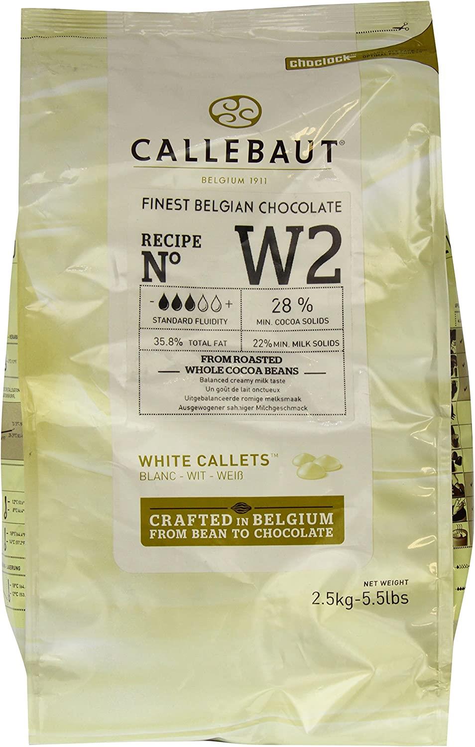 Callebaut 28% White Chocolate Callets 2.5kg