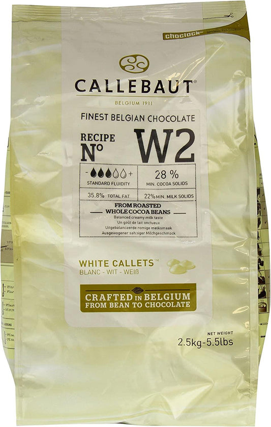 Callebaut 28% White Chocolate Callets 2.5kg
