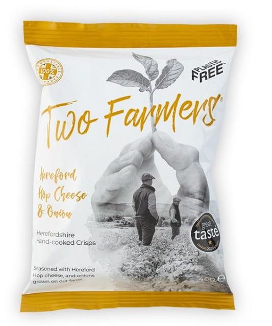 Two Farmers Crisps Hereford Hop Cheese & Onion 24 x 40g - The Chef Store UK