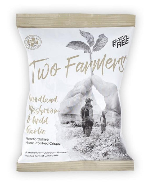 Two Farmers Crisps Woodland Mushroom & Wild Garlic 24 x 40g - The Chef Store UK