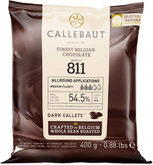 Callebaut RETAIL 811 Plain Chocolate Callets 400gm