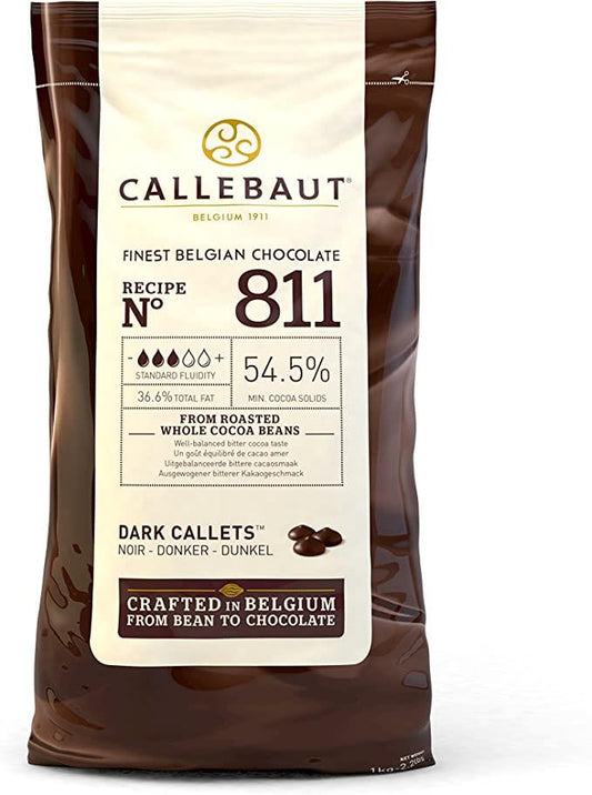 Callebaut 811 Plain Chocolate Callets 1kg