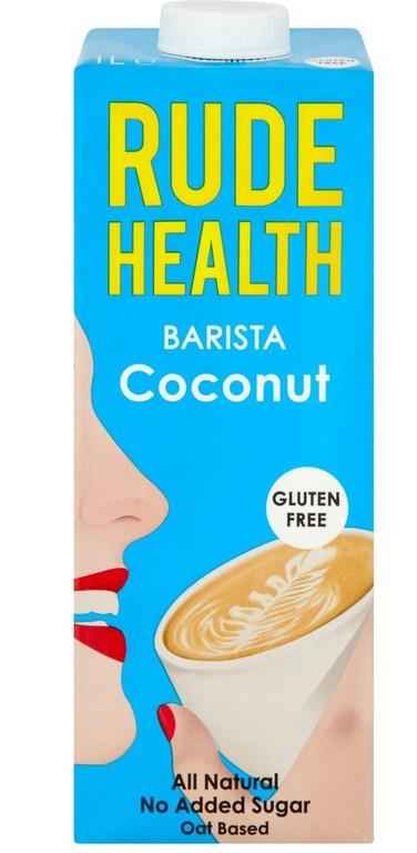 Rude Health Coconut Milk Barista 1ltr Pack of 1 or 6 Vegan Dairy Alternative
