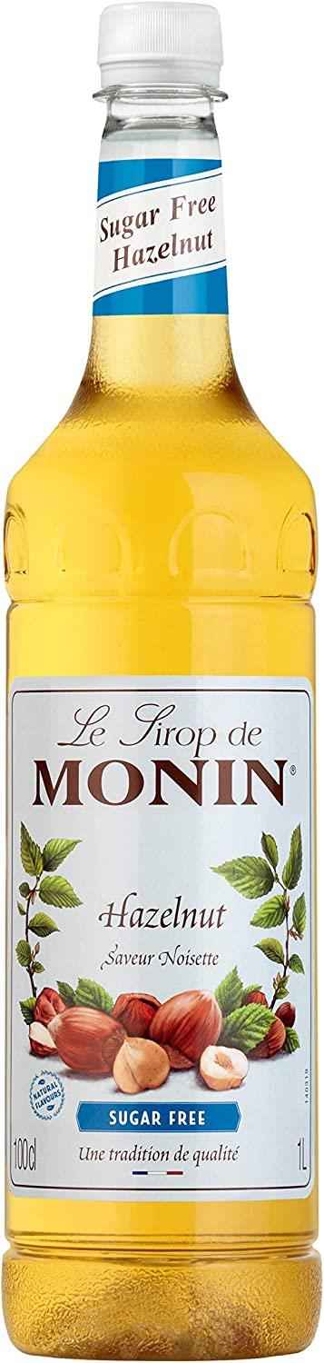 Monin Sugar Free Hazelnut Syrup Plastic 1ltr