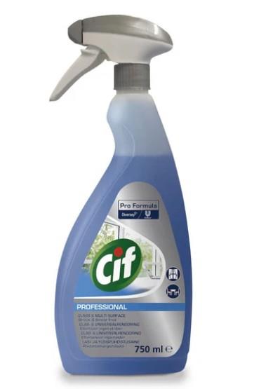Cif Pro Formula Glass & Multi Surface Cleaner 750ml Pack of 1, 3 or 6