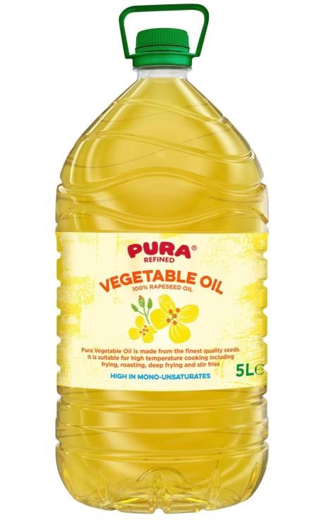 Pura Vegetable Oil 100% Rapeseed 5ltr - The Chef Store UK