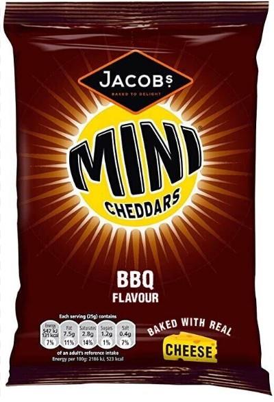 Jacob's Baked BBQ Mini Cheddars 30 x 45g