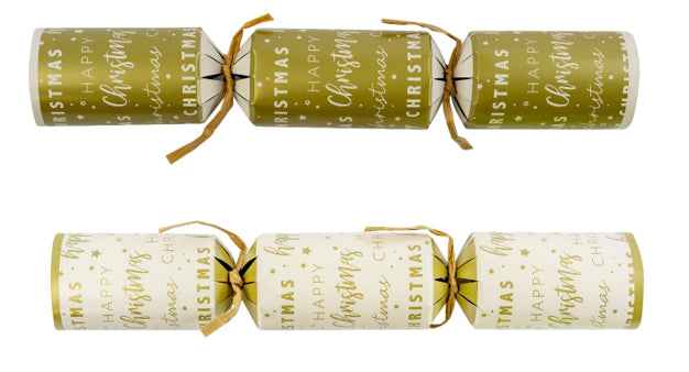 Cream & Gold Script Crackers 100 x 10inch XTOMCCC5A002
