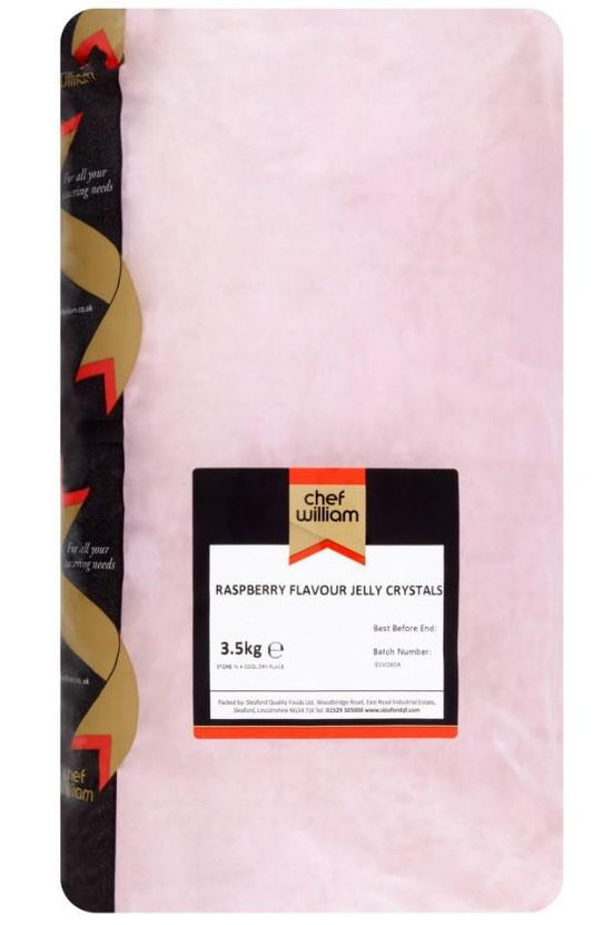 Chef William Raspberry Jelly Crystals 3.5kg Bag