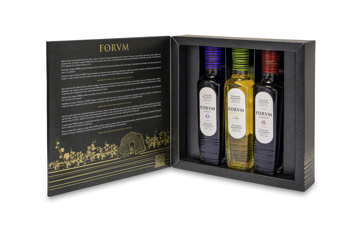Forvm Vinegar Gift Set 3 x 250ml (Cabernet Sauvignon Vinegar, Chardonnay Vinegar, Merlot Vinegar)
