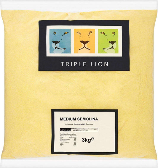 Triple Lion Medium Semolina 3kg