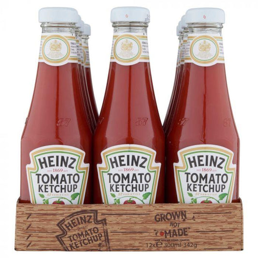 Heinz Tomato Ketchup Glass 12 x 342g - The Chef Store UK