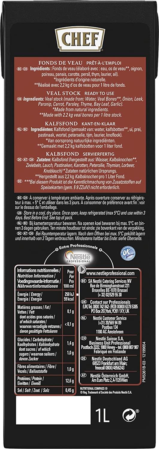 CHEF® All Natural Veal Stock 1 Litre