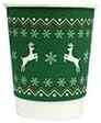 Go-Pak Double Wall Green Festive Coffee Cup 500 x 8oz