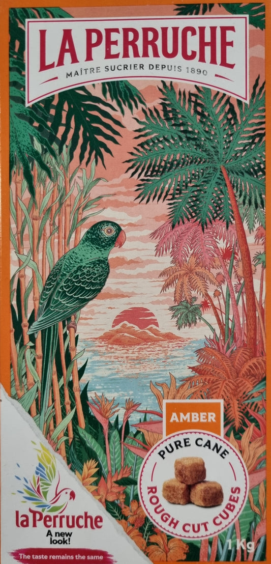La Perruche Rough Cut Brown / Amber Sugar Cubes 1kg