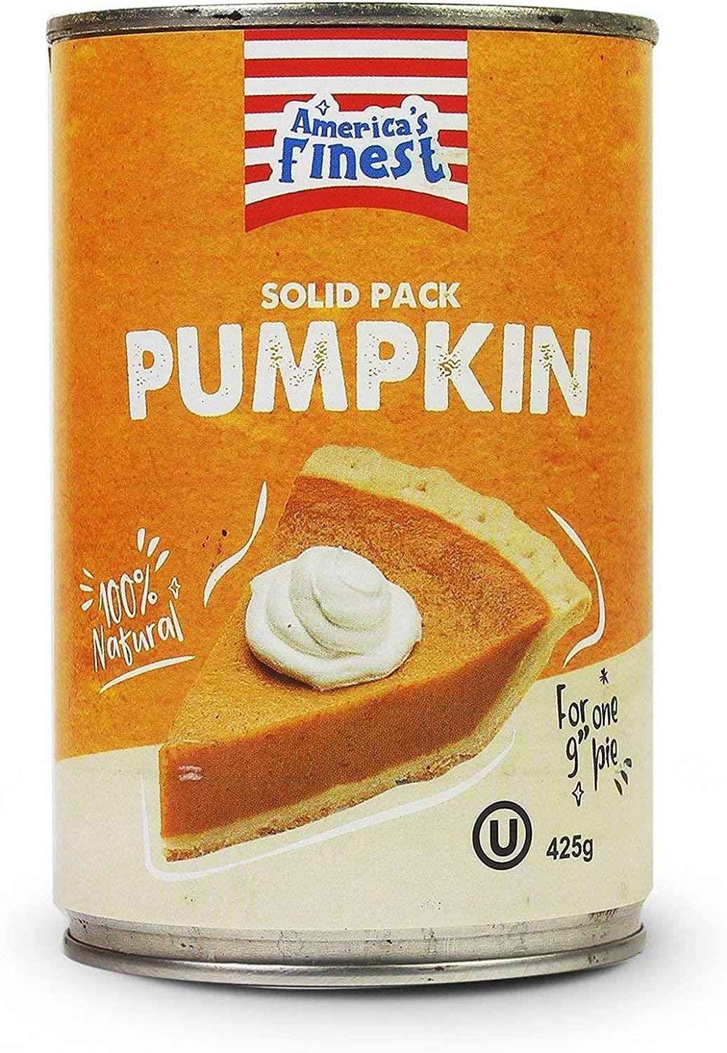 America's Finest Pumpkin Puree 425g Pack of 1, 2, 6 or 12 Tins