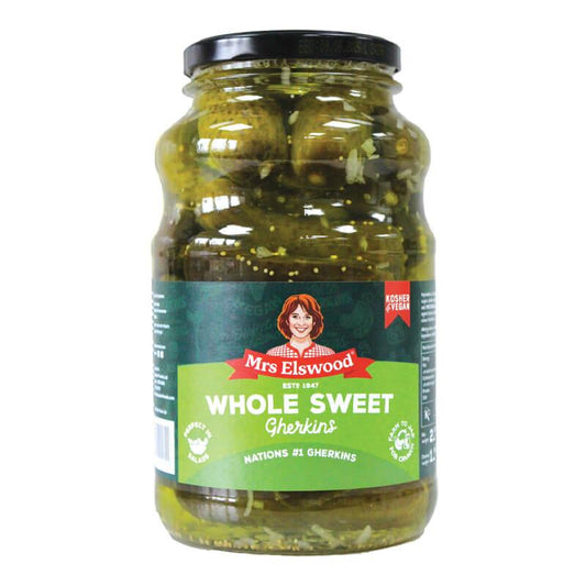 Mrs Elswood Catering Whole Sweet Gherkins 2.5kg Jar - The Chef Store UK